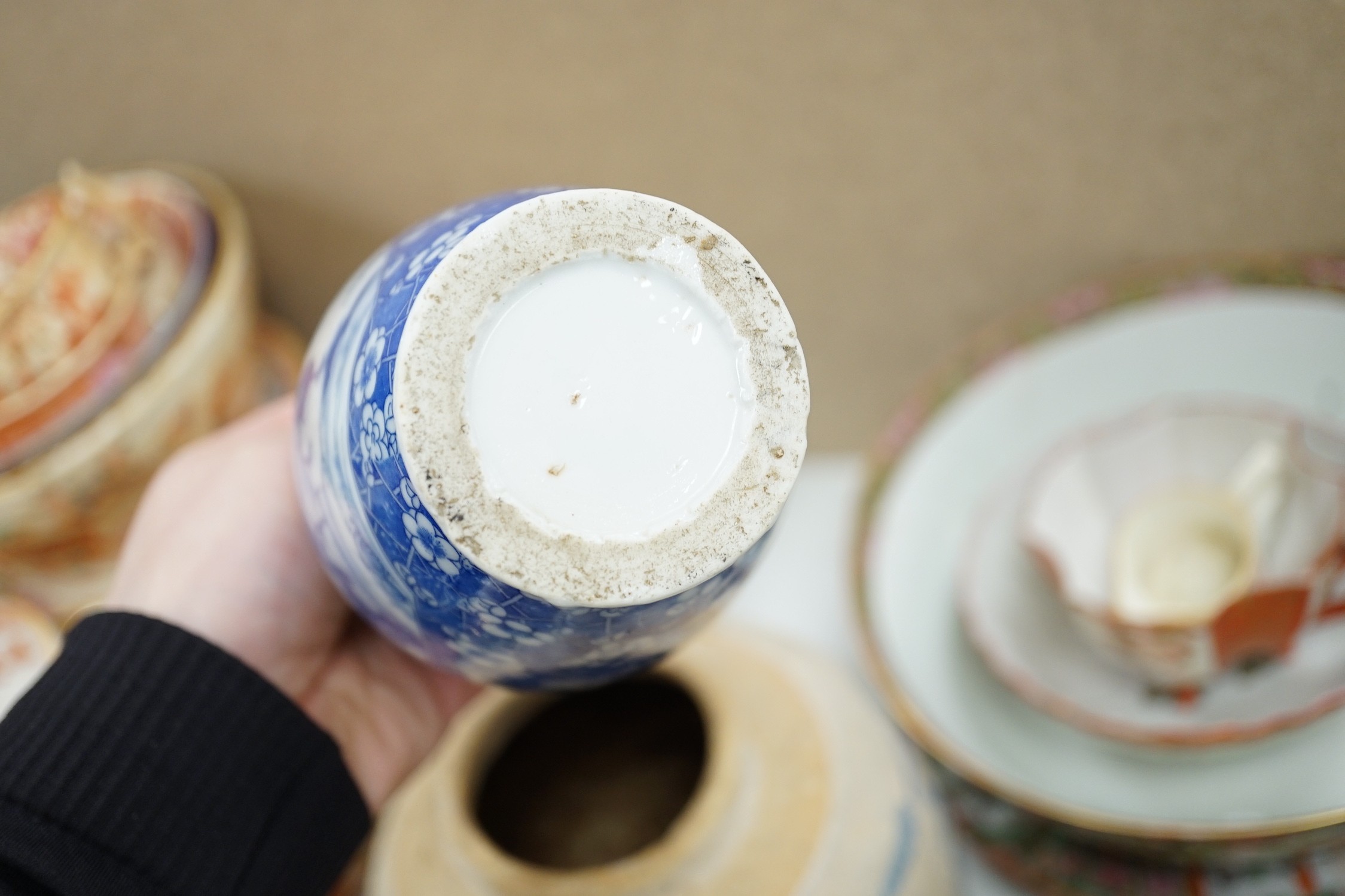 A group of mixed Chinese, Japanese and English ceramics